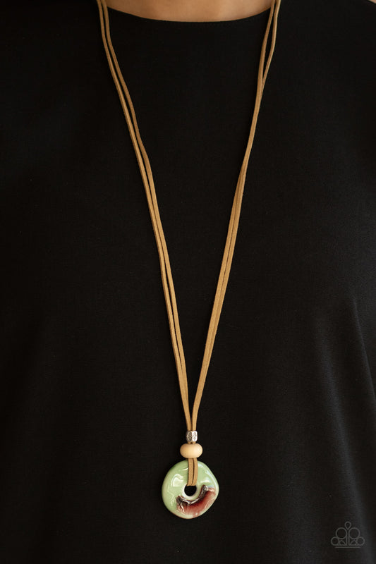 Primal Paradise Green Necklace - Paparazzi Accessories