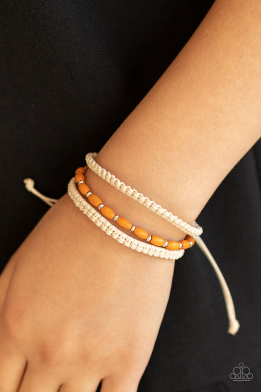 Refreshingly Rural Orange Urban Bracelet - Paparazzi Accessories