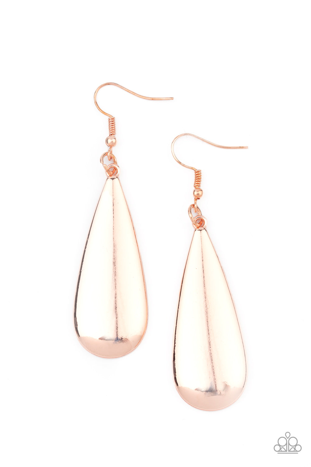 The Drop Off Rose Gold Earring - Paparazzi Accessories