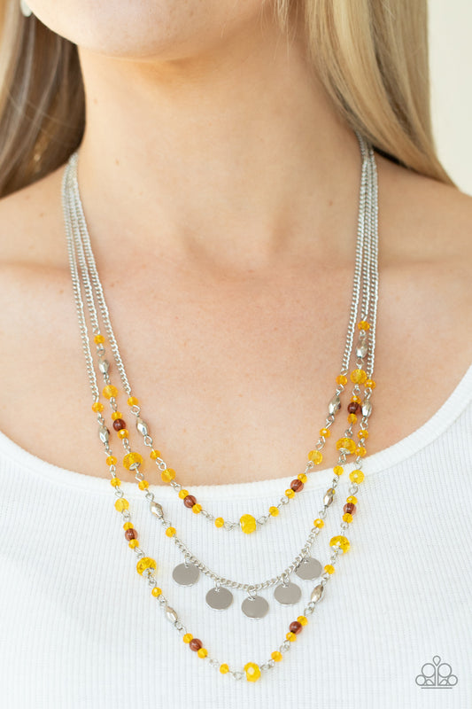 Step Out of My Aura Yellow Necklace - Paparazzi Accessories