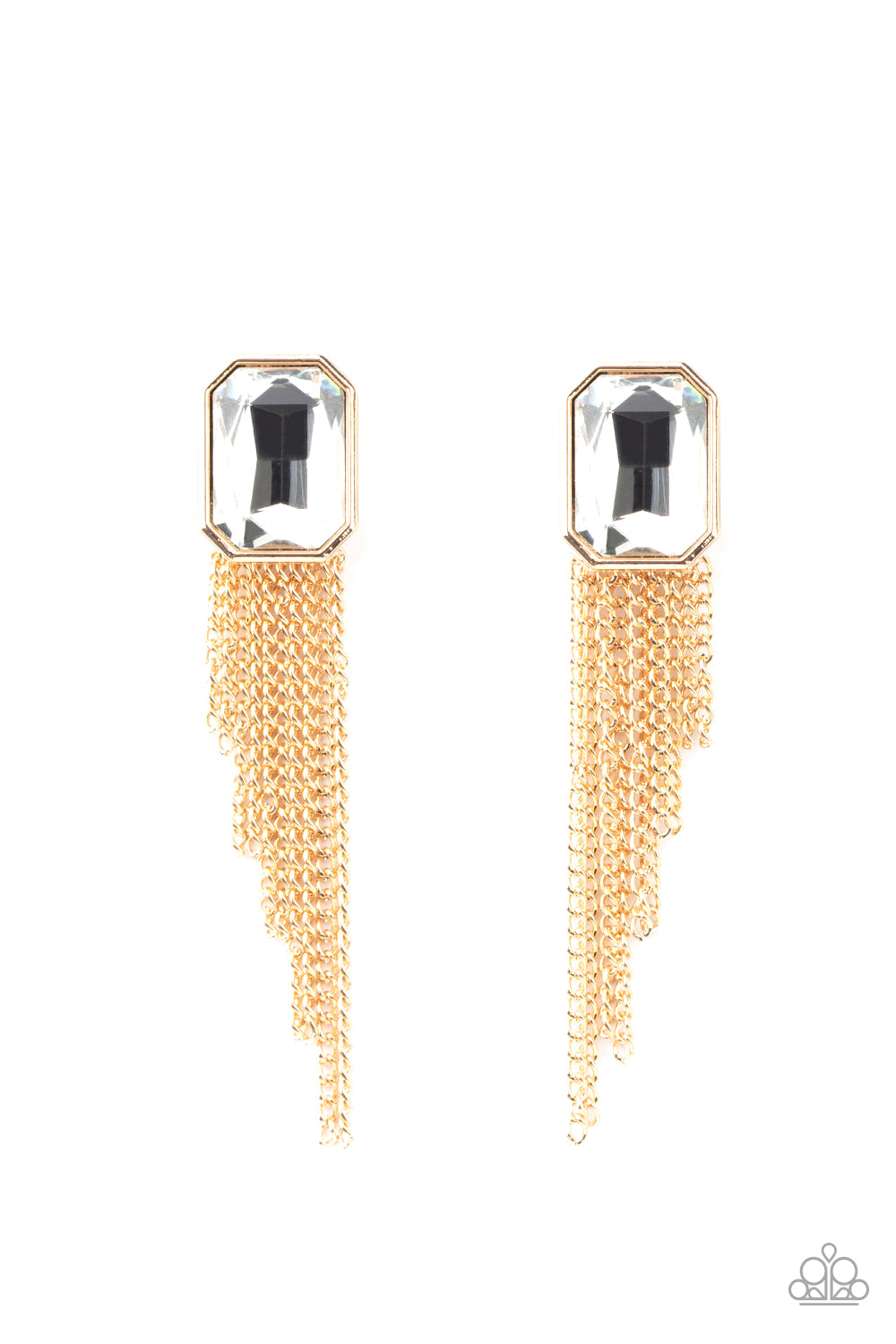 Save for a REIGNy Day Gold Earring - Paparazzi Accessories
