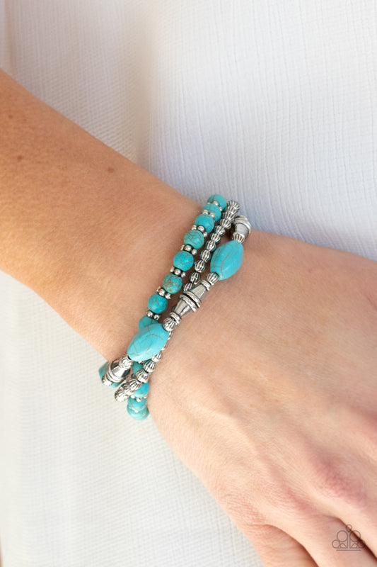Sahara Sanctuary Blue Bracelet - Paparazzi Accessories