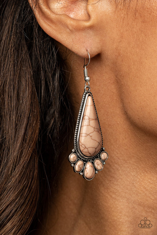Rural Recluse Brown Earring - Paparazzi Accessories