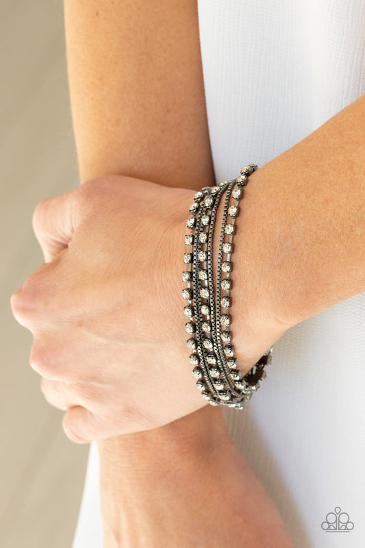 Thats a Smash! Black Bracelet - Paparazzi Accessories