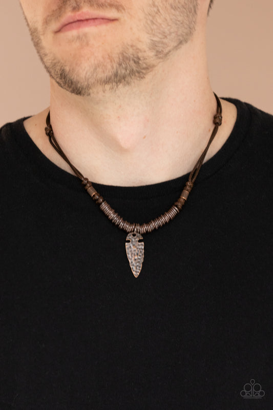 Rush In ARROWHEAD-First Copper Urban Necklace - Paparazzi Accessories
