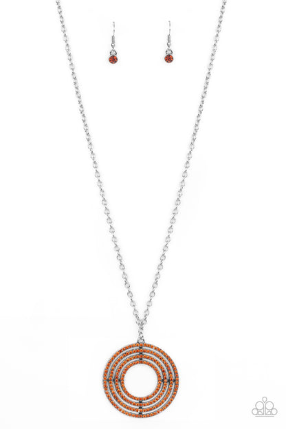 High-Value Target Brown Necklace - Paparazzi Accessories