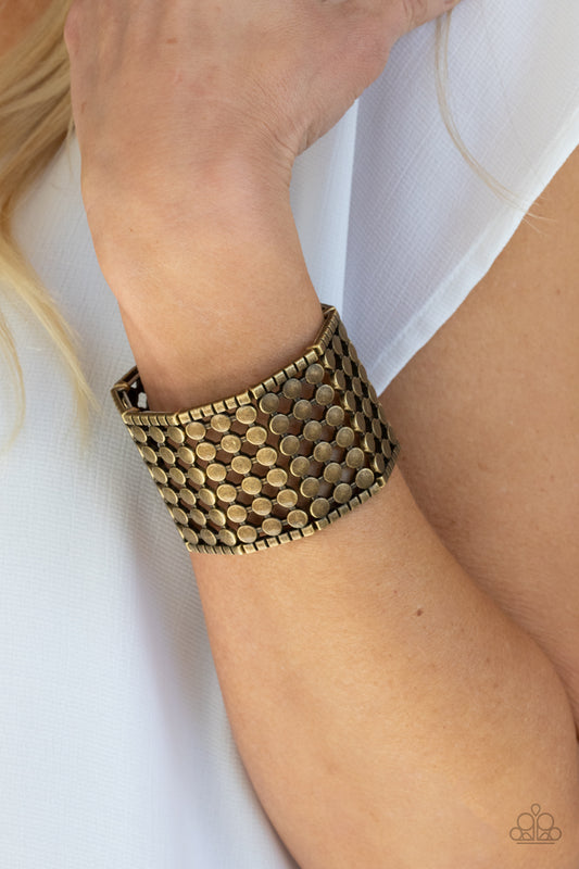Cool and CONNECTED Brass Bracelet - Paparazzi Accessories