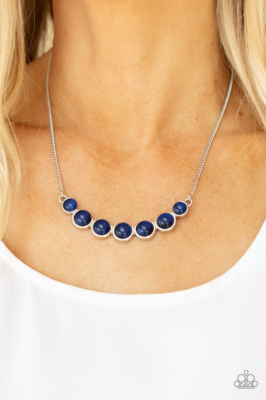 Serenely Scalloped Blue Necklace - Paparazzi Accessories