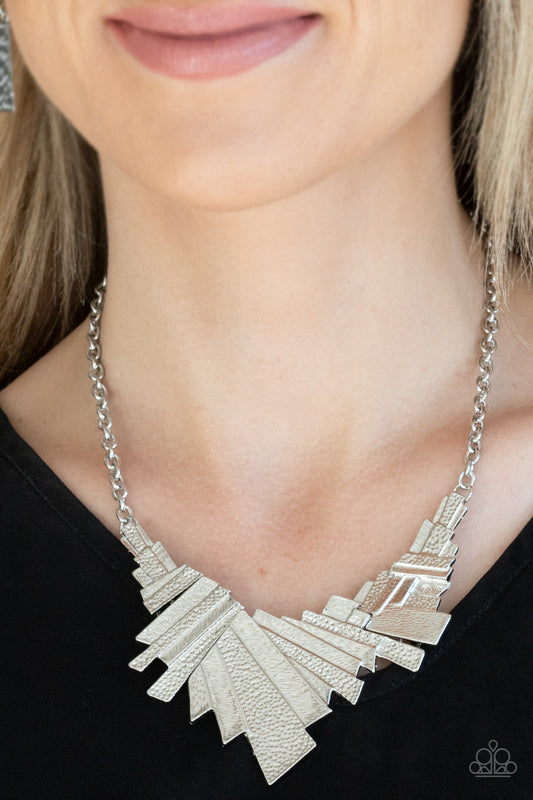 Happily Ever AFTERSHOCK Silver Necklace - Paparazzi Accessories