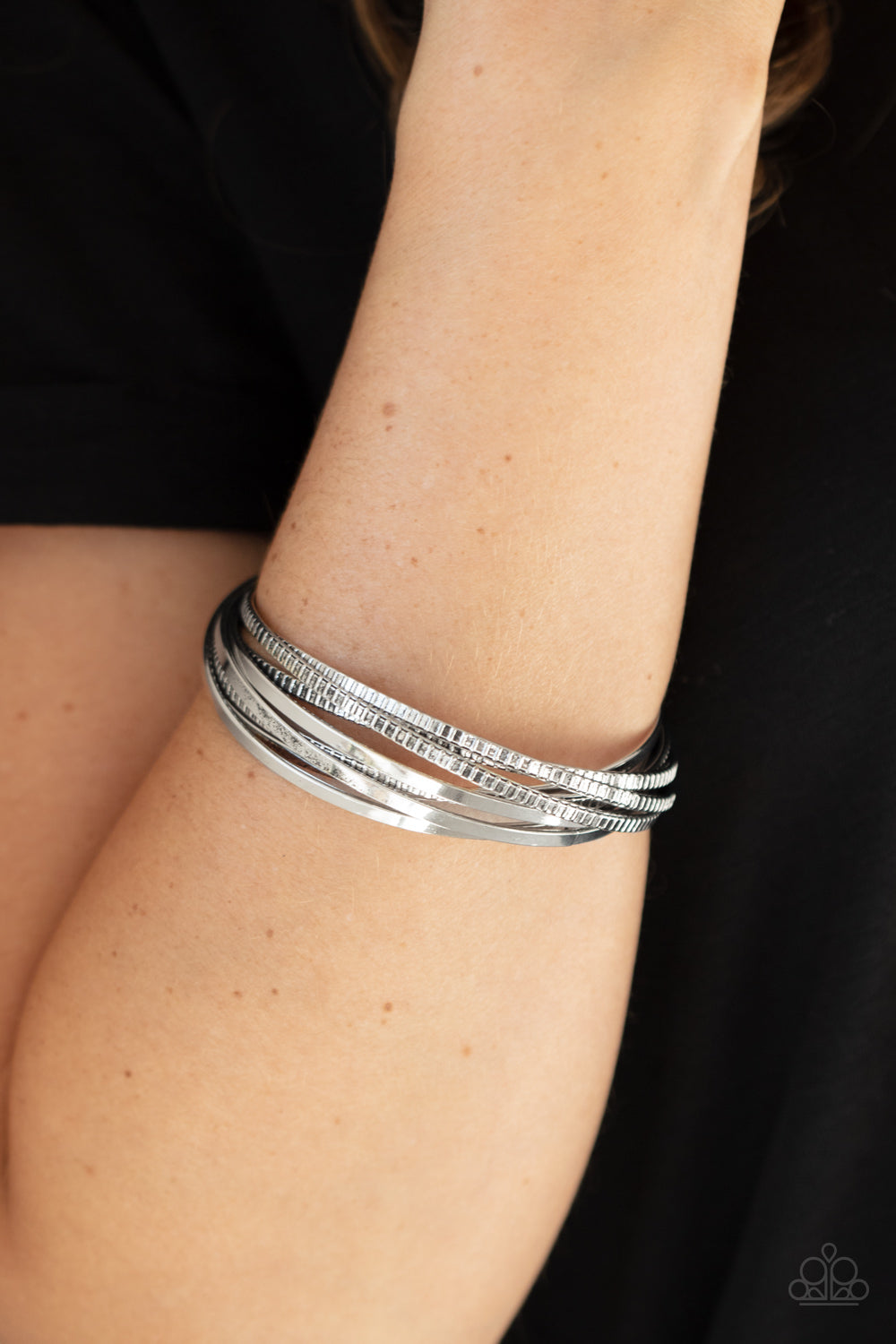 Trending in Tread Silver Bracelet - Paparazzi Accessories