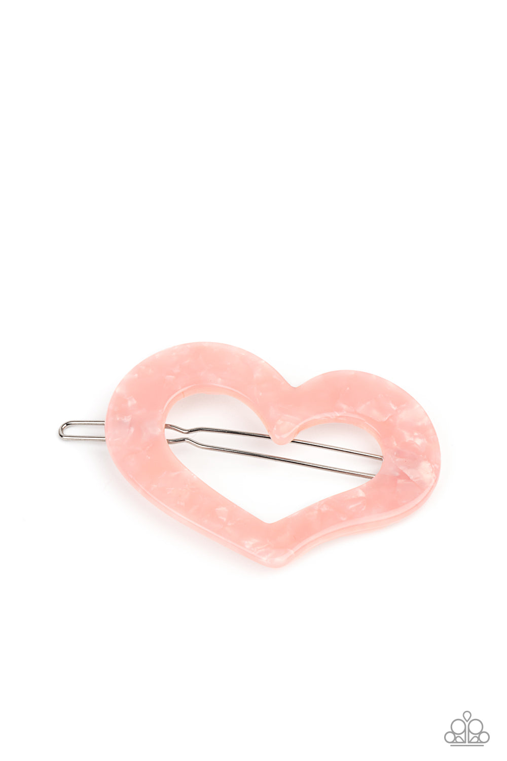 HEART Not to Love Pink Hair Clip - Paparazzi Accessories