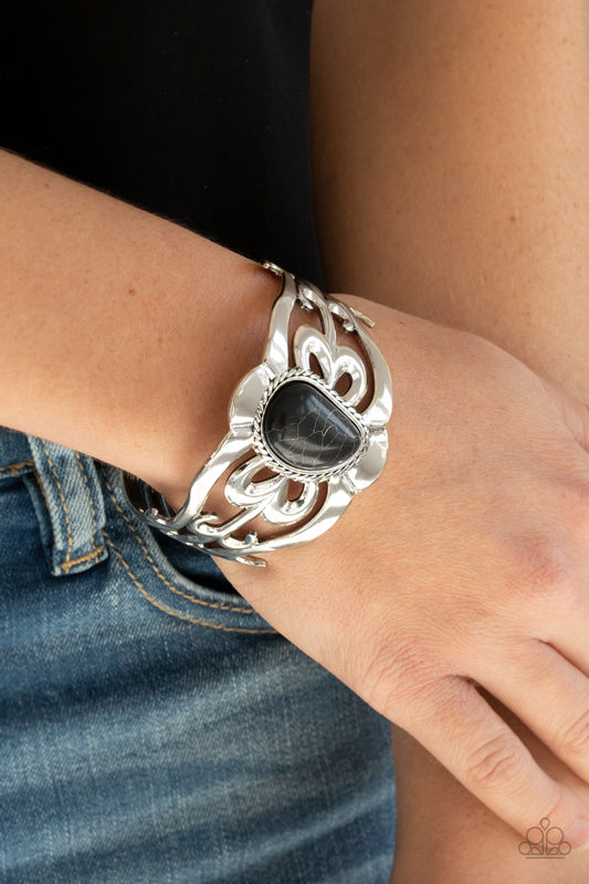 The MESAS are Calling Black Cuff Bracelet - Paparazzi Accessories