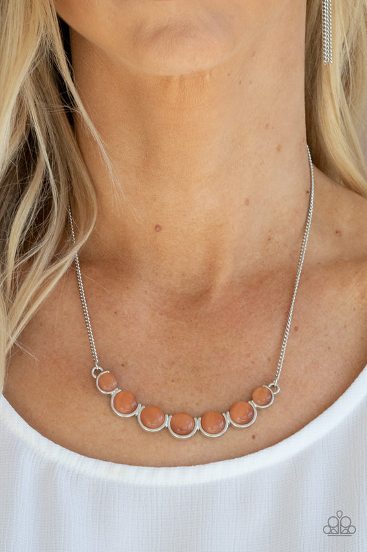 Serenely Scalloped Orange Necklace - Paparazzi Accessories