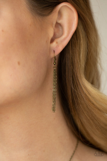 Choose Faith Brass Necklace - Paparazzi Accessories  A dainty brass disc is stamped in the word, "Faith," at the bottom of a rustic brass chain, creating an inspiring pendant below the collar. Features an adjustable clasp closure.  All Paparazzi Accessories are lead free and nickel free!  Sold as one individual necklace. Includes one pair of matching earrings.