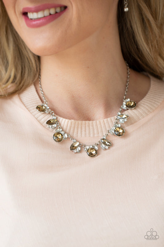 BLING to Attention Brown Necklace - Paparazzi Accessories
