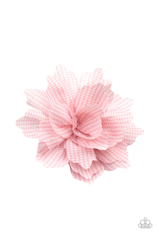 Plaid Prairies Pink Hair Clip - Paparazzi Accessories
