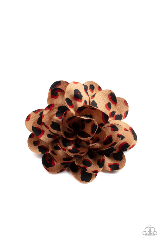 Panama Picnic Brown Hair Clip - Paparazzi Accessories
