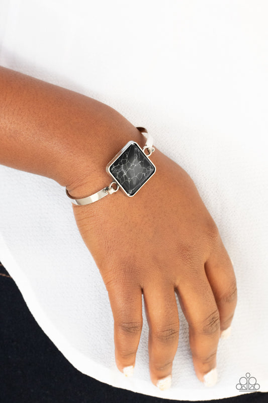 Turning a CORNERSTONE Black Bracelet - Paparazzi Accessories