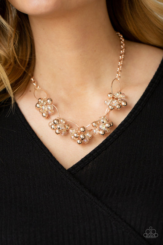 Effervescent Ensemble Rose Gold Necklace - Paparazzi Accessories