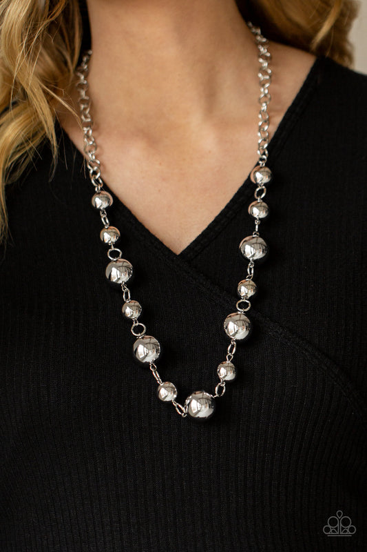Commanding Composure Silver Necklace - Paparazzi Accessories