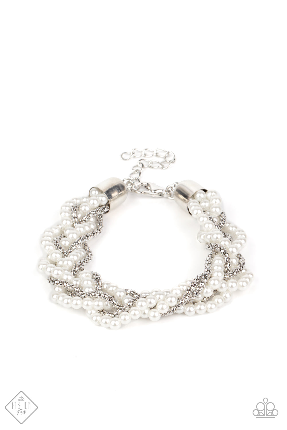 Vintage Variation White Pearl Bracelet - Paparazzi Accessories