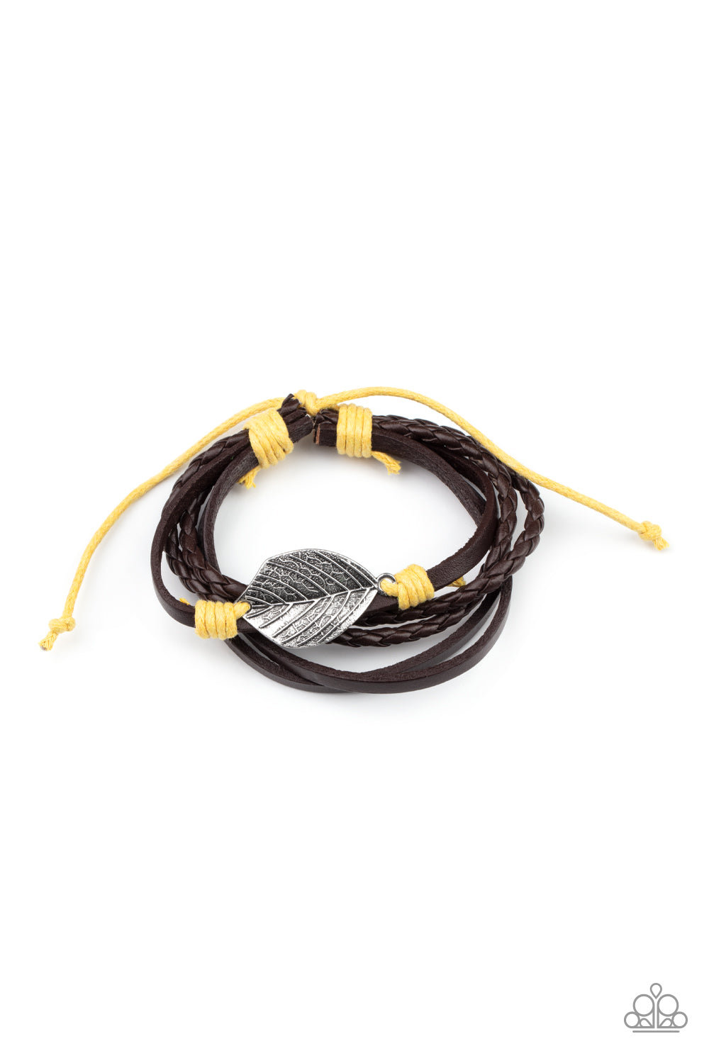 FROND and Center Yellow Urban Bracelet - Paparazzi Accessories