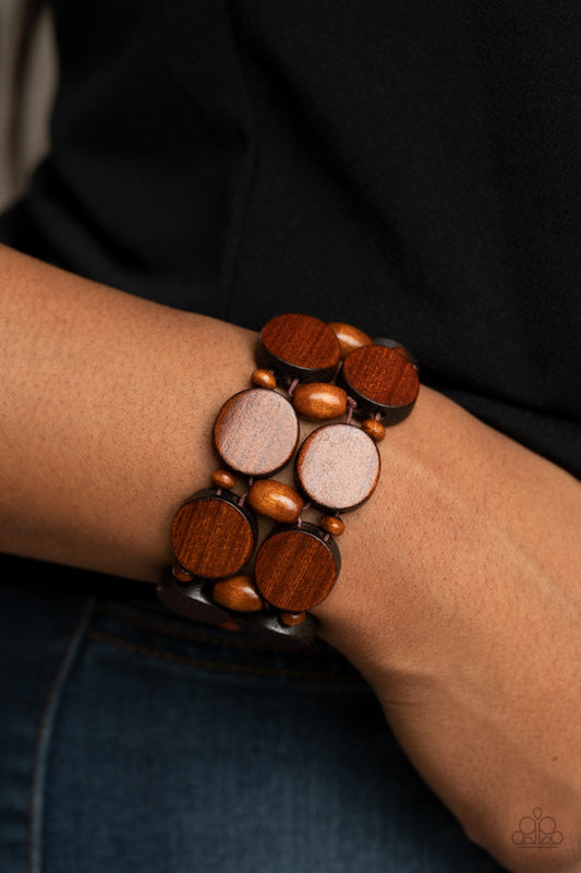 Beach Bravado Brown Bracelet - Paparazzi Accessories
