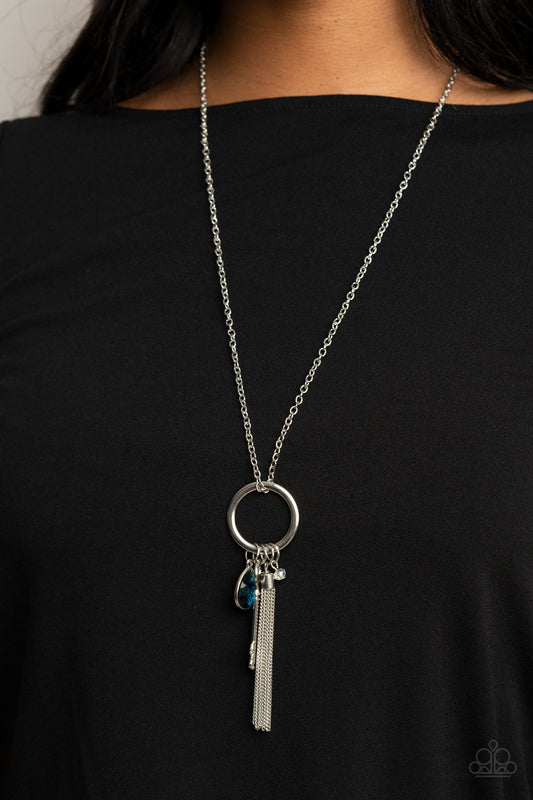 Unlock Your Sparkle Blue Necklace - Paparazzi Accessories