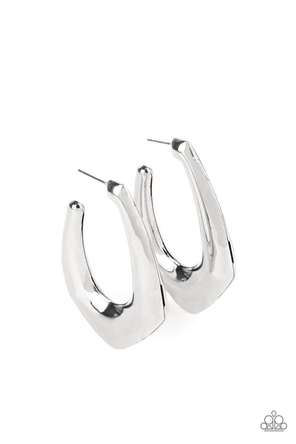 Find Your Anchor Silver Hoop Earring - Paparazzi Accessories