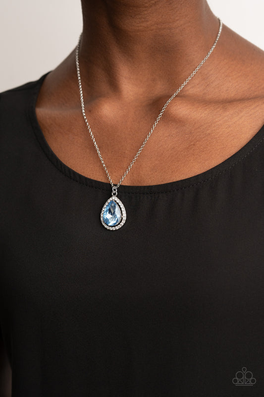 Duchess Decorum Blue Necklace - Paparazzi Accessories