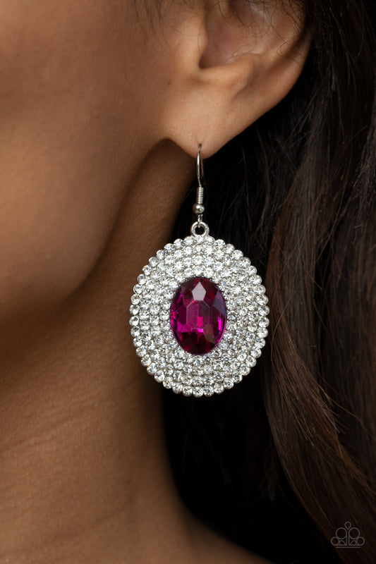 FIERCE Field Pink Earring - Paparazzi Accessories