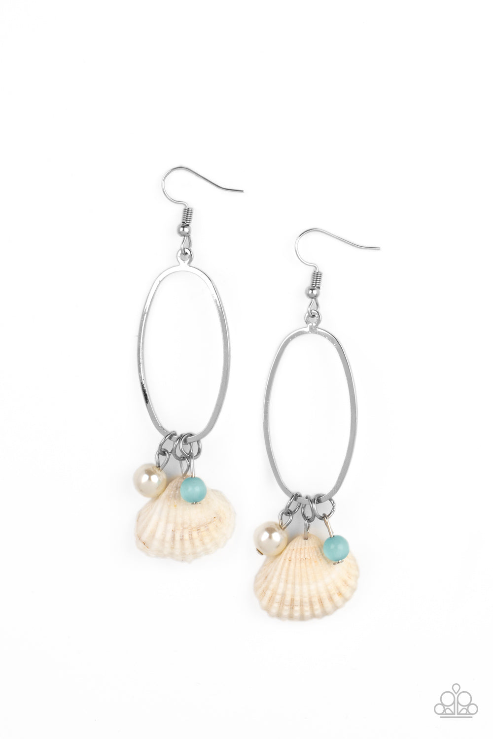 This Too SHELL Pass Blue Earring - Paparazzi Accessories