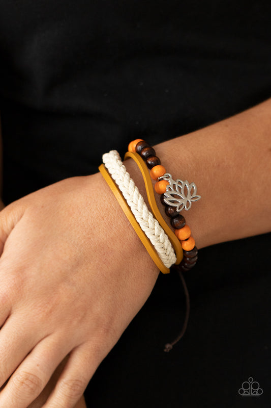 Lotus Beach Orange Urban Bracelet - Paparazzi Accessories