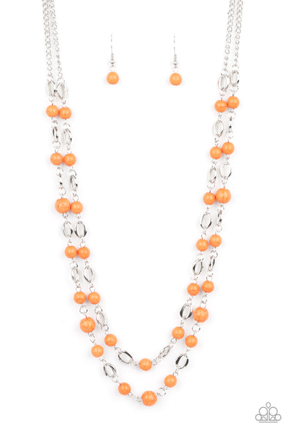 Essentially Earthy Orange Necklace - Paparazzi Accessories