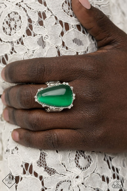 Newport Nouveau Green Ring - Paparazzi Accessories