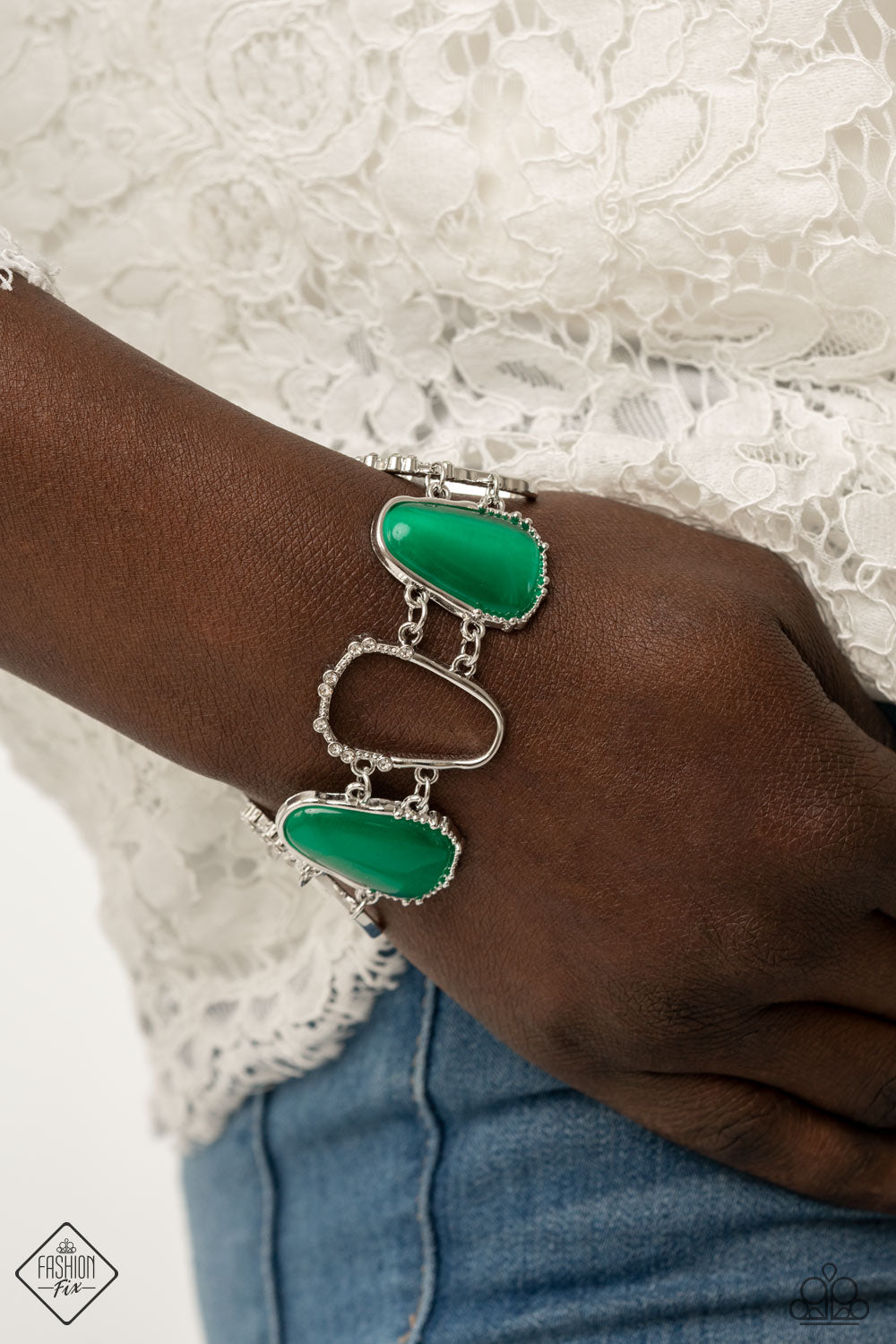 Yacht Club Couture Green Bracelet - Paparazzi Accessories