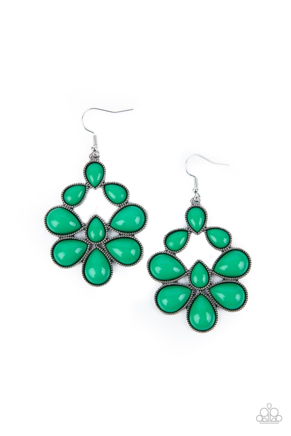 In Crowd Couture Green Earring - Paparazzi Accessories