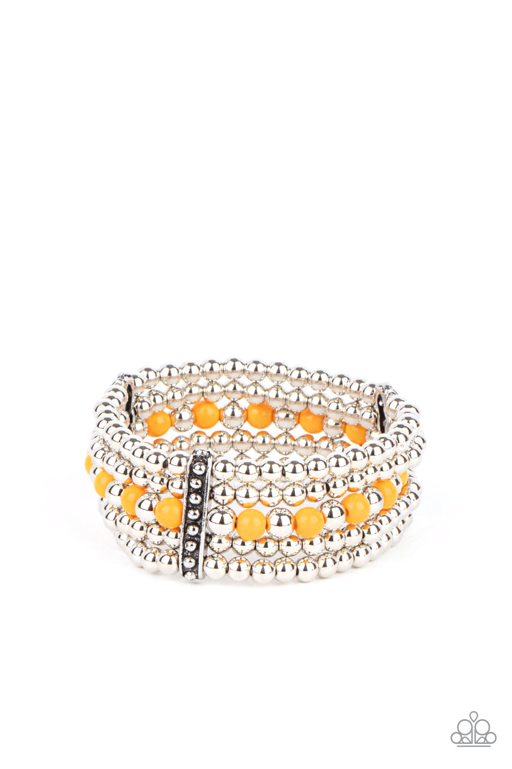 Gloss Over The Details Orange Bracelet - Paparazzi Accessories