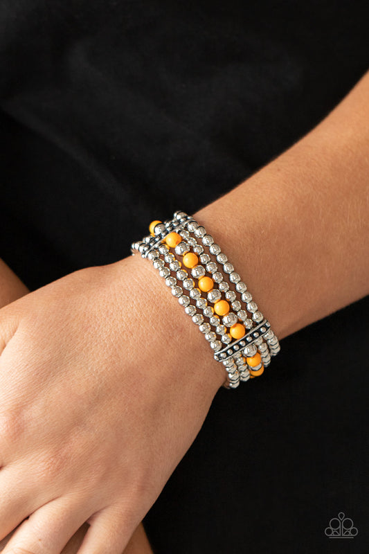 Gloss Over The Details Orange Bracelet - Paparazzi Accessories