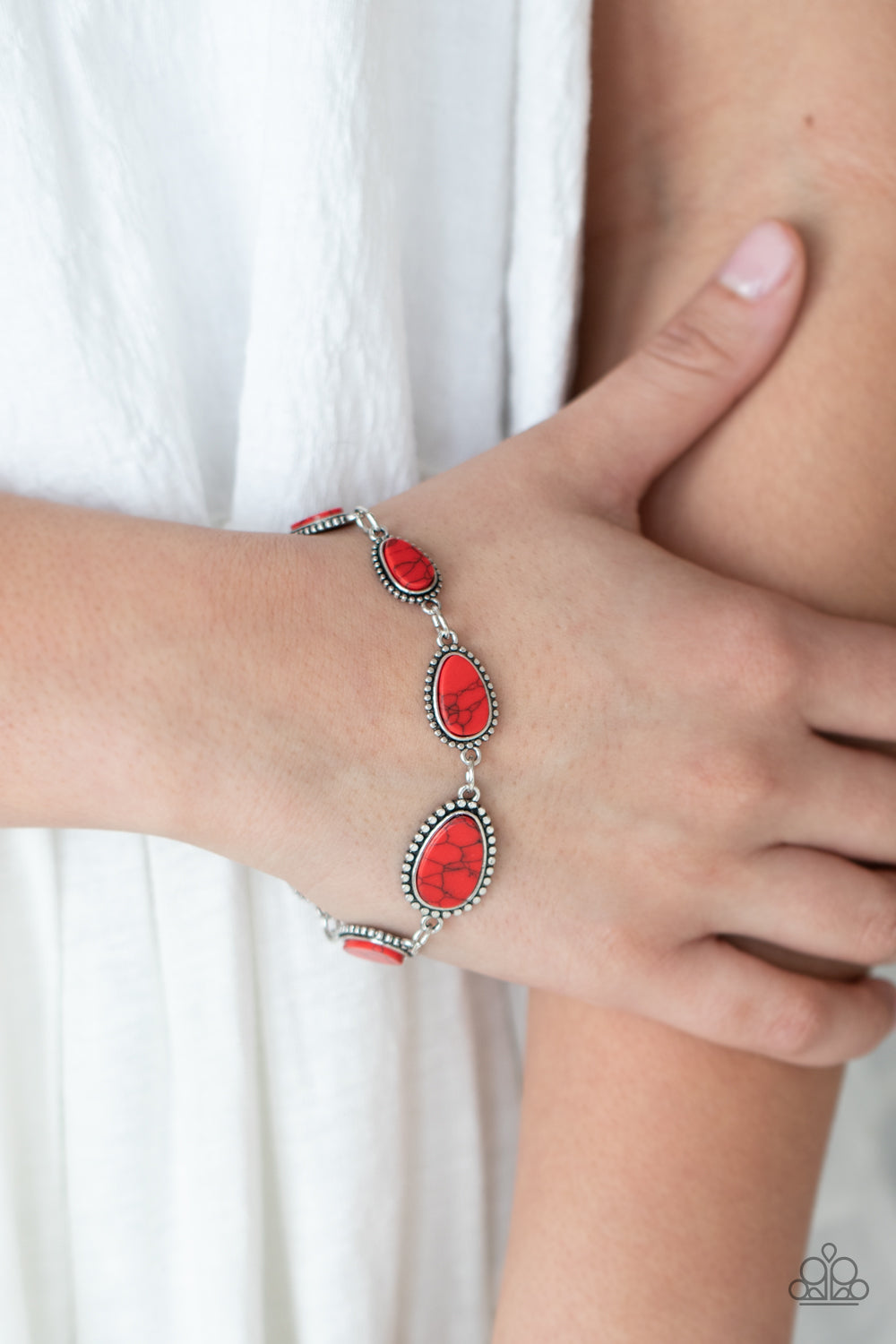 Elemental Eden & Elemental Exploration Red Necklace & Bracelet Set - Paparazzi Accessories