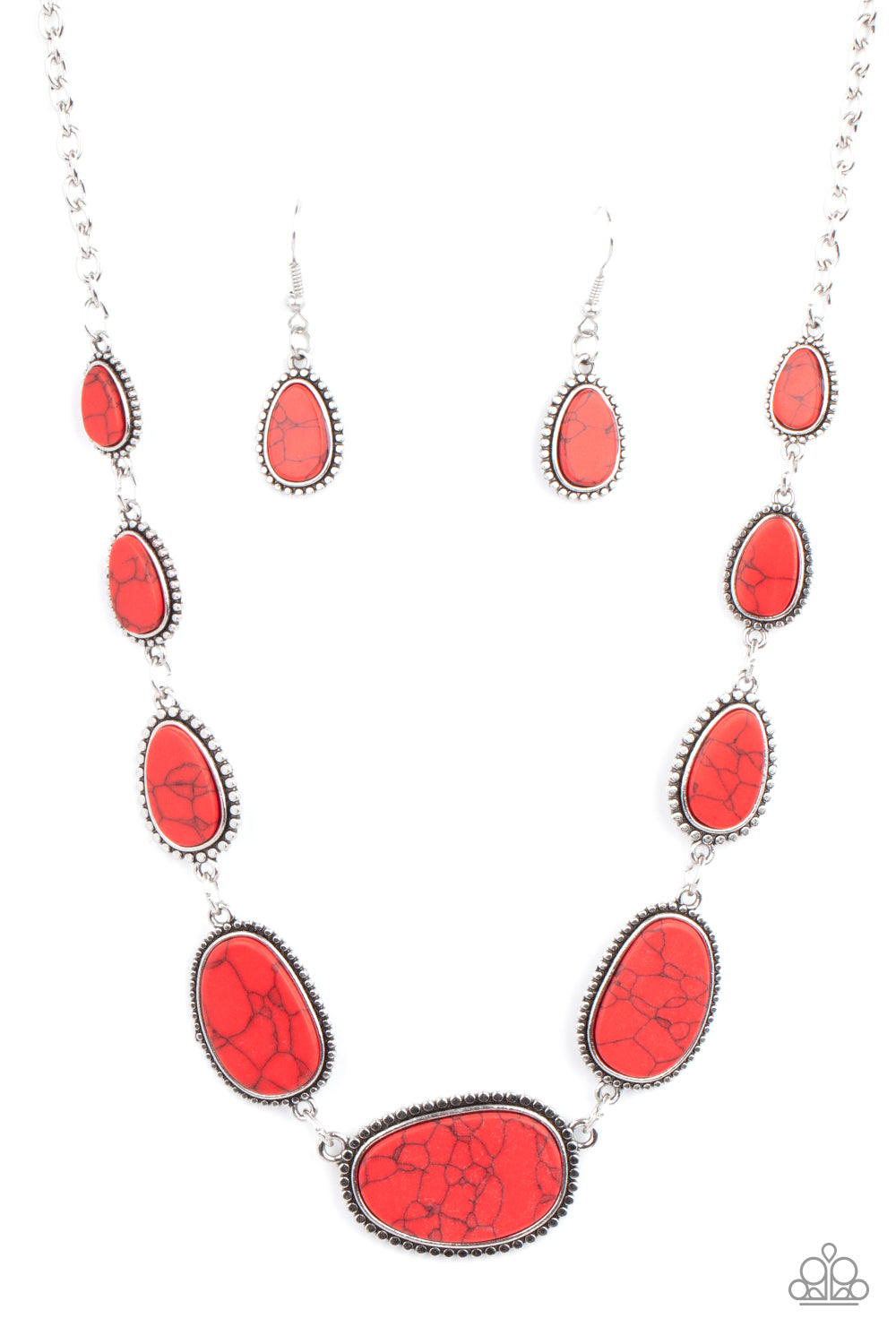 Elemental Eden & Elemental Exploration Red Necklace & Bracelet Set - Paparazzi Accessories