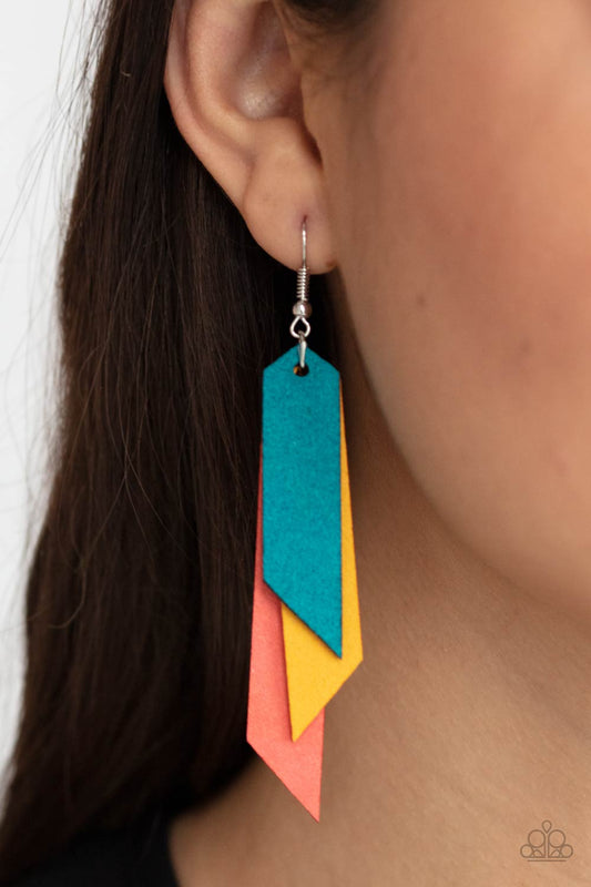 Suede Shade Multi Earring - Paparazzi Accessories