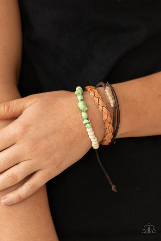 Far Out Wayfair Green Urban Bracelet - Paparazzi Accessories