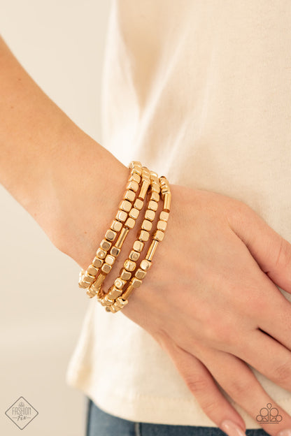 Metro Materials Gold Bracelet - Paparazzi Accessories