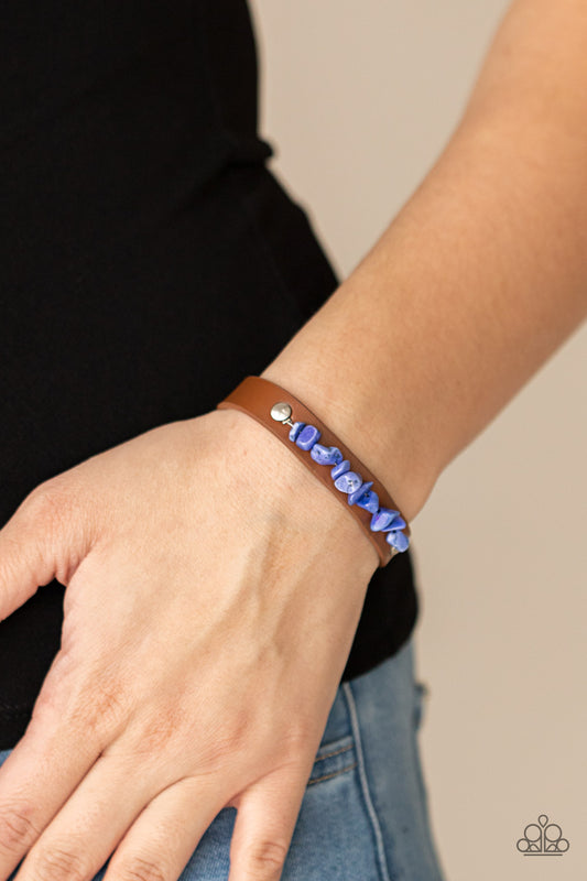 Pebble Paradise Blue Urban Wrap Bracelet - Paparazzi Accessories
