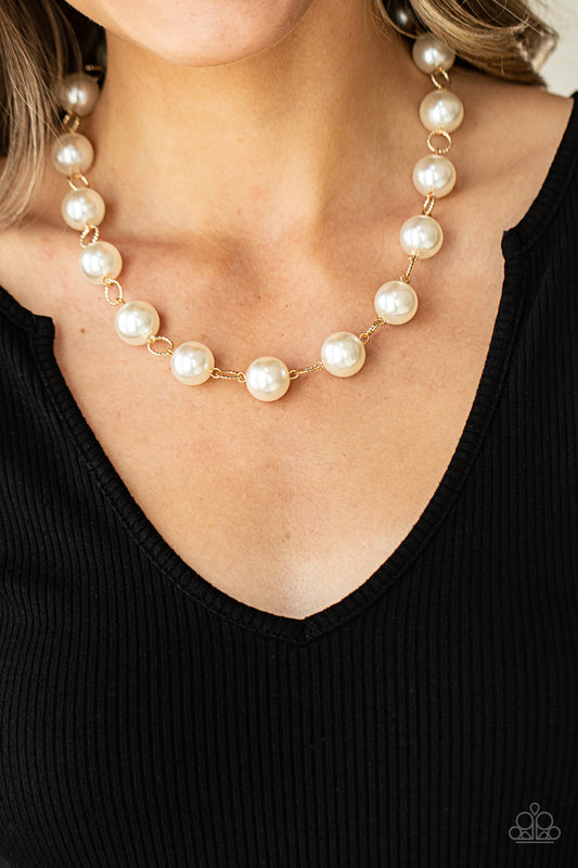 Ensconced in Elegance Gold Necklace - Paparazzi Accessories