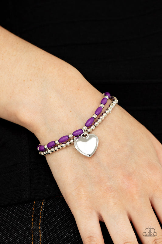 Candy Gram Purple Bracelet - Paparazzi Accessories