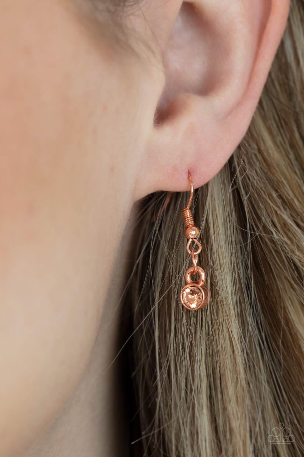 Mystical Majesty Copper Necklace - Paparazzi Accessories  Featuring a mystical iridescence, a sparkling display of round cut coppery gems are encased in delicately textured copper frames as they link below the collar, creating a majestic statement piece. Features an adjustable clasp closure.  All Paparazzi Accessories are lead free and nickel free!  Sold as one individual necklace. Includes one pair of matching earrings.