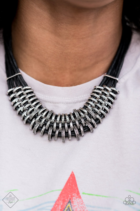 Lock, Stock, and SPARKLE Black Necklace - Paparazzi Accessories