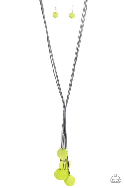 Tidal Tassels Green Necklace - Paparazzi Accessories